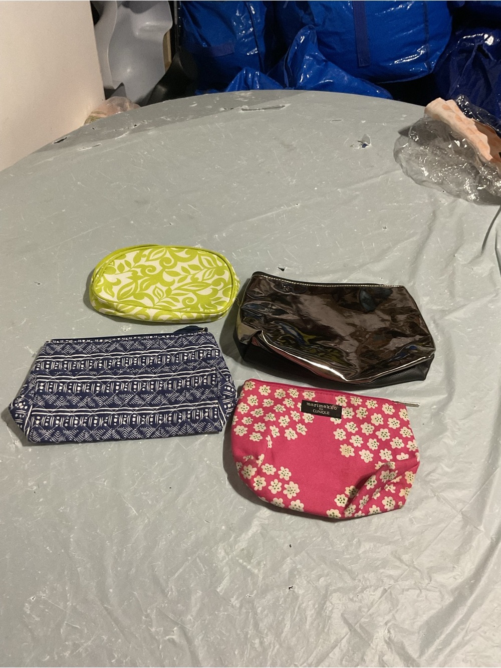 Unknown Brand Pink Floral Cosmetic Pouch - Small Travel Makeup Case
